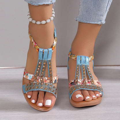 Donella - Boho Chic Flat Sandals