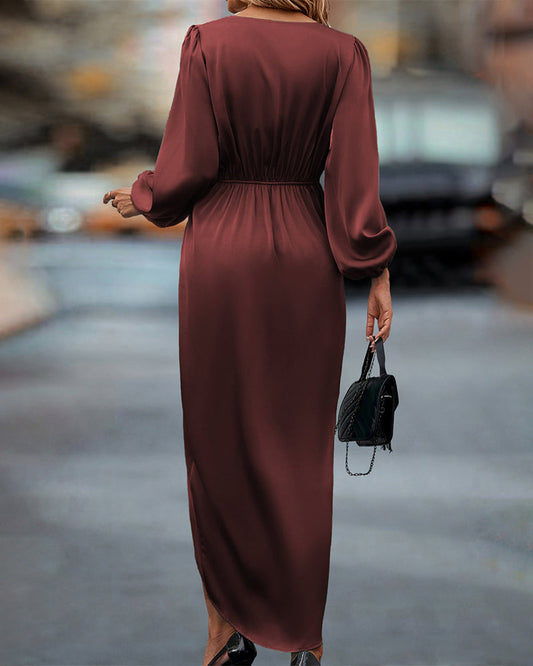 Perdita - Elegant Wrap Midi Dress