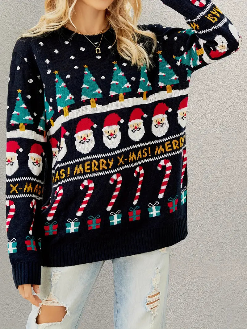 Esmeralda - Christmas Print Jumper