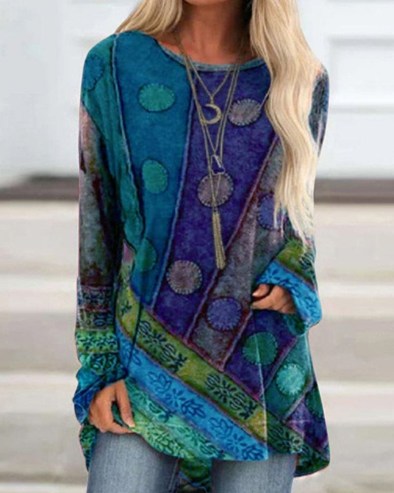 Jorja - Retro Boho Tunic Top