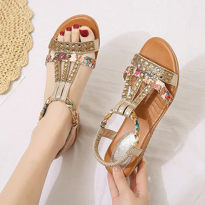 Donella - Boho Chic Flat Sandals