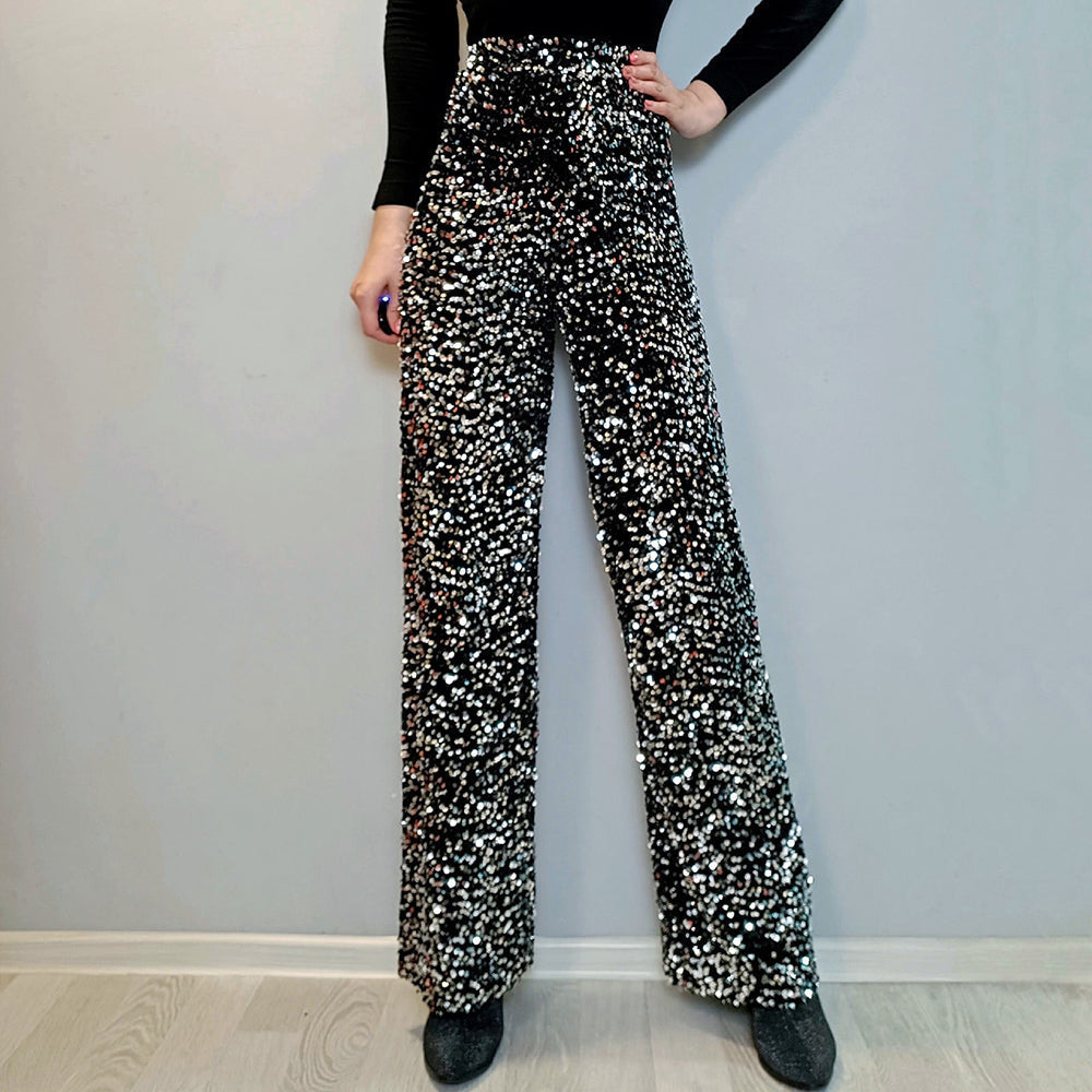 Della - Sparkling Wide-Leg Trousers