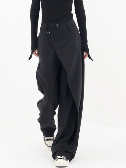 Keturah - Asymmetric Wide-Leg Trousers