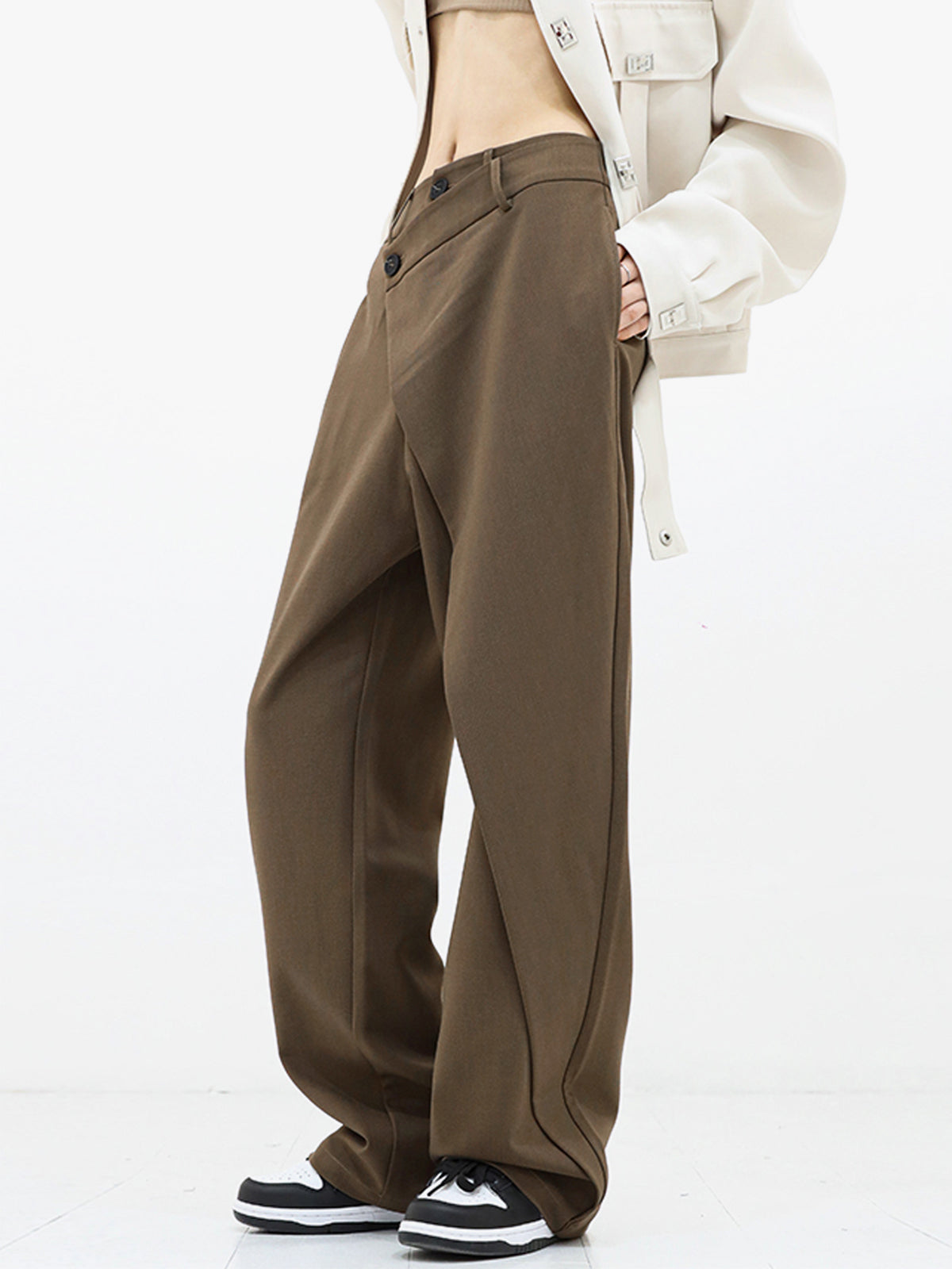 Keturah - Asymmetric Wide-Leg Trousers