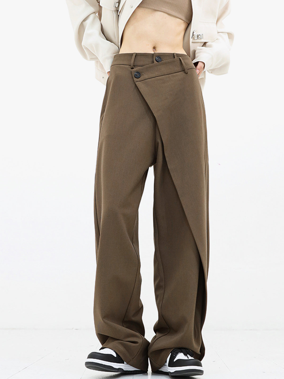 Keturah - Asymmetric Wide-Leg Trousers