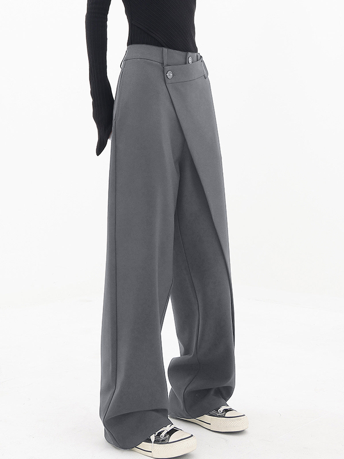 Keturah - Asymmetric Wide-Leg Trousers