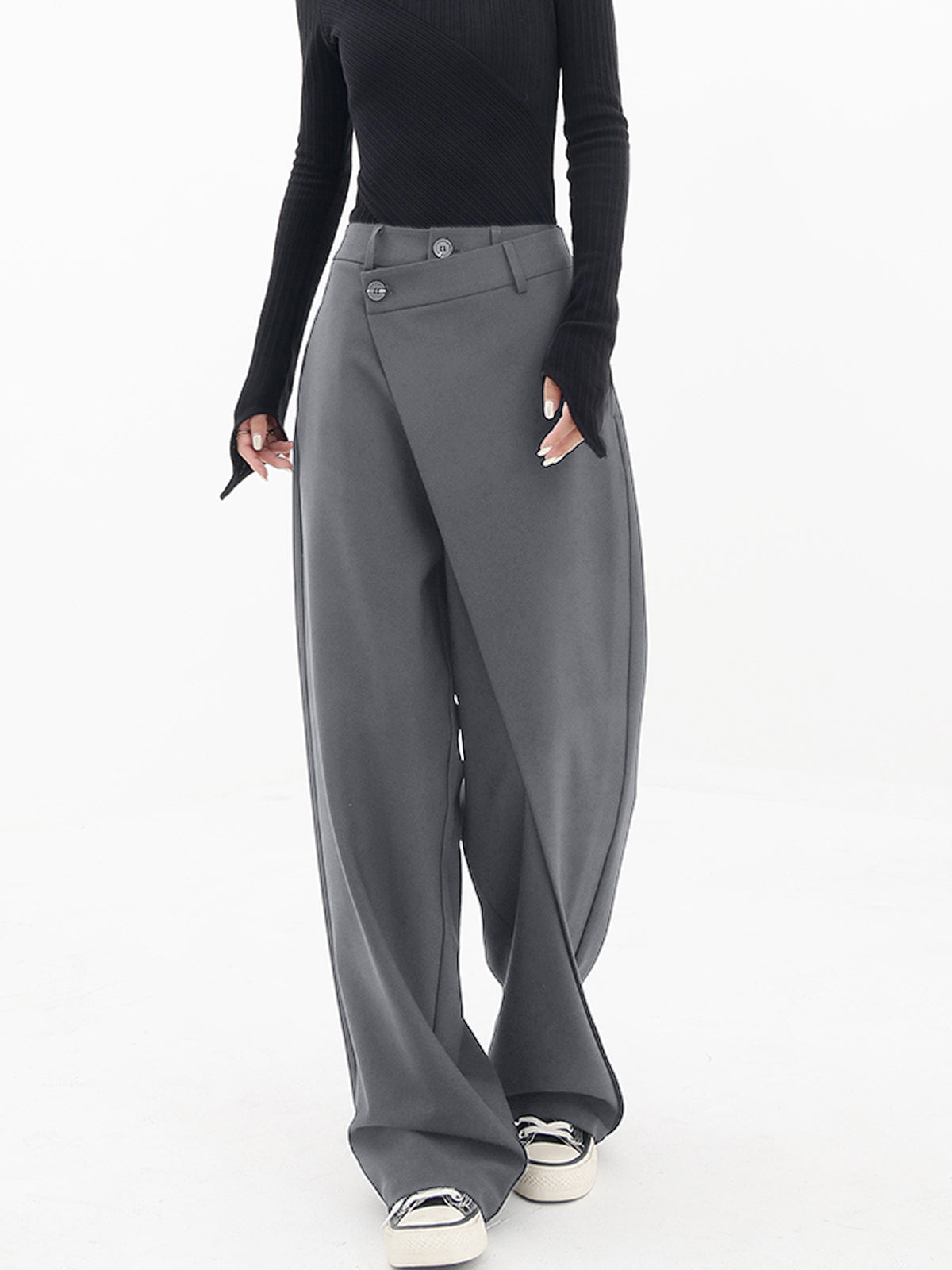 Keturah - Asymmetric Wide-Leg Trousers