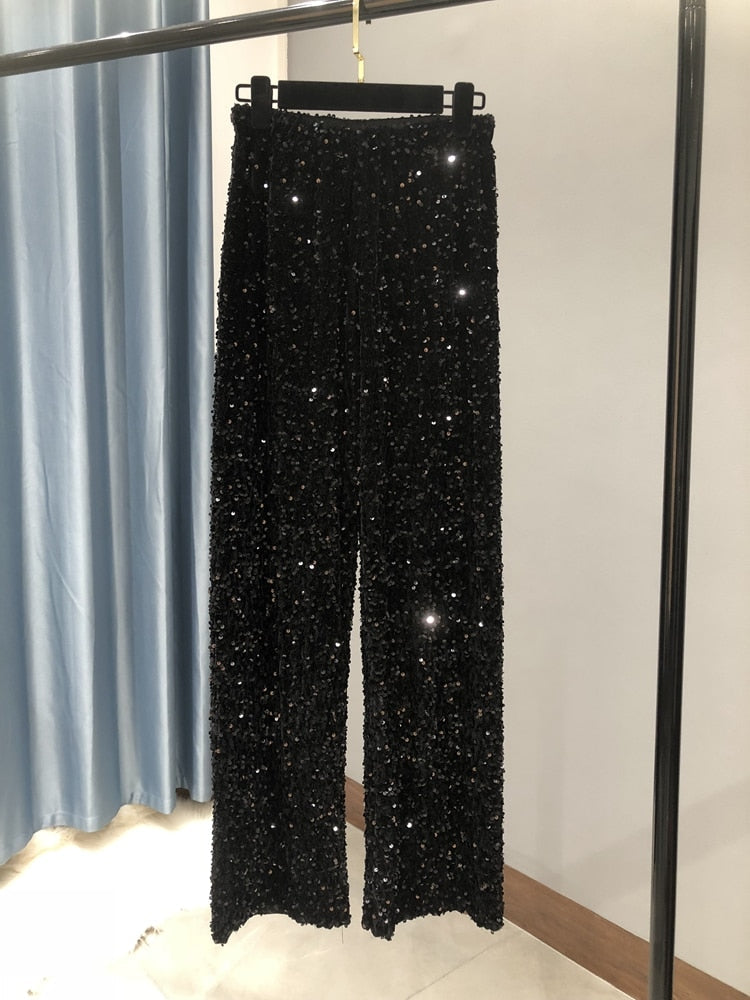 Della - Sparkling Wide-Leg Trousers