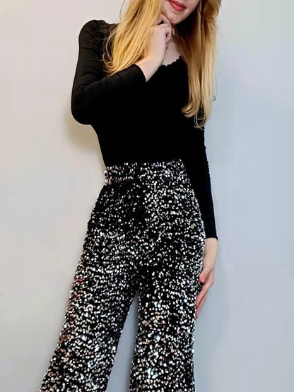 Della - Sparkling Wide-Leg Trousers