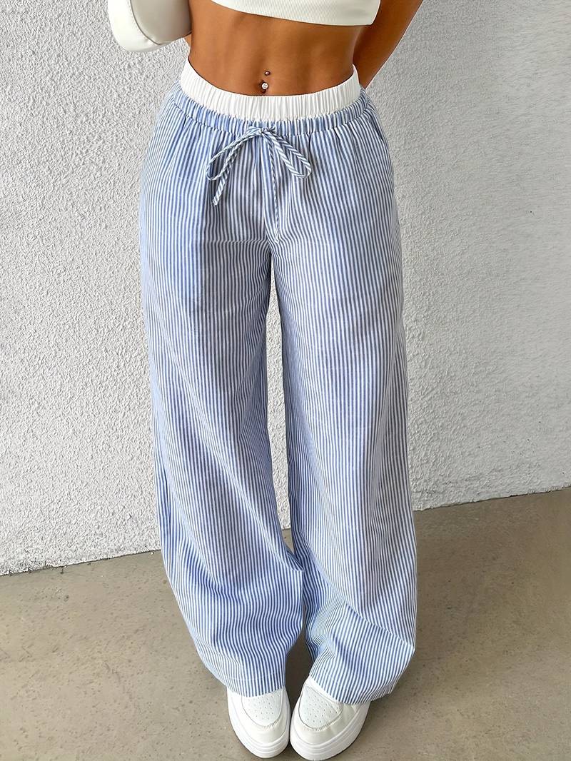 Isla - Striped Wide Pants