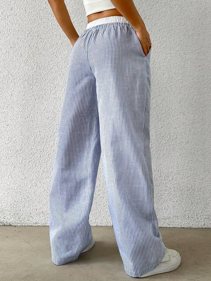 Isla - Striped Wide Pants