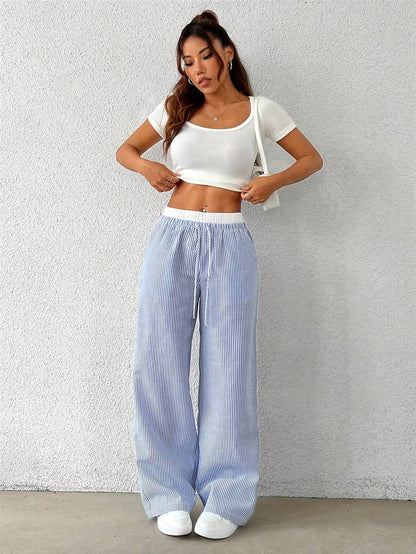 Isla - Striped Wide Pants