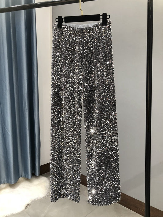 Della - Sparkling Wide-Leg Trousers