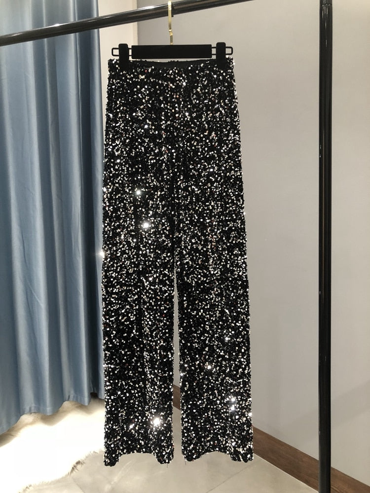 Della - Sparkling Wide-Leg Trousers