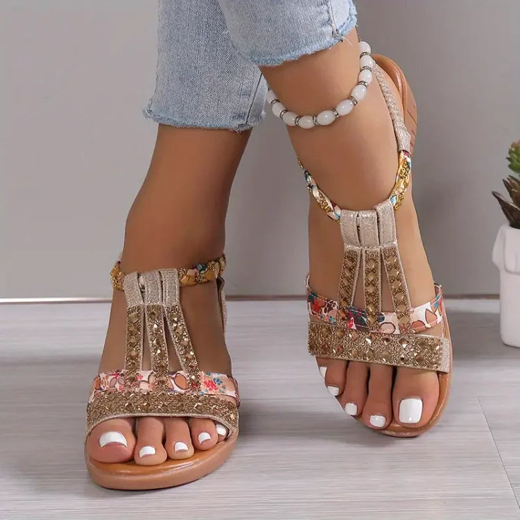 Donella - Boho Chic Flat Sandals